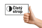 Logo firmy Čistý strop s ikonou palce nahoru